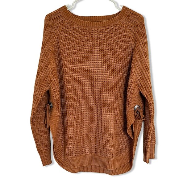 Cotton And Rye Orange Sweater Womens Small Pullover Slouchy Western Cowgirl - Picture 1 of 9